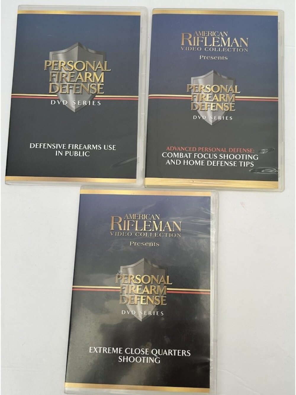 American Rifleman Personal Firearm Defense Set of 3 Shooting Training DVDS Tips